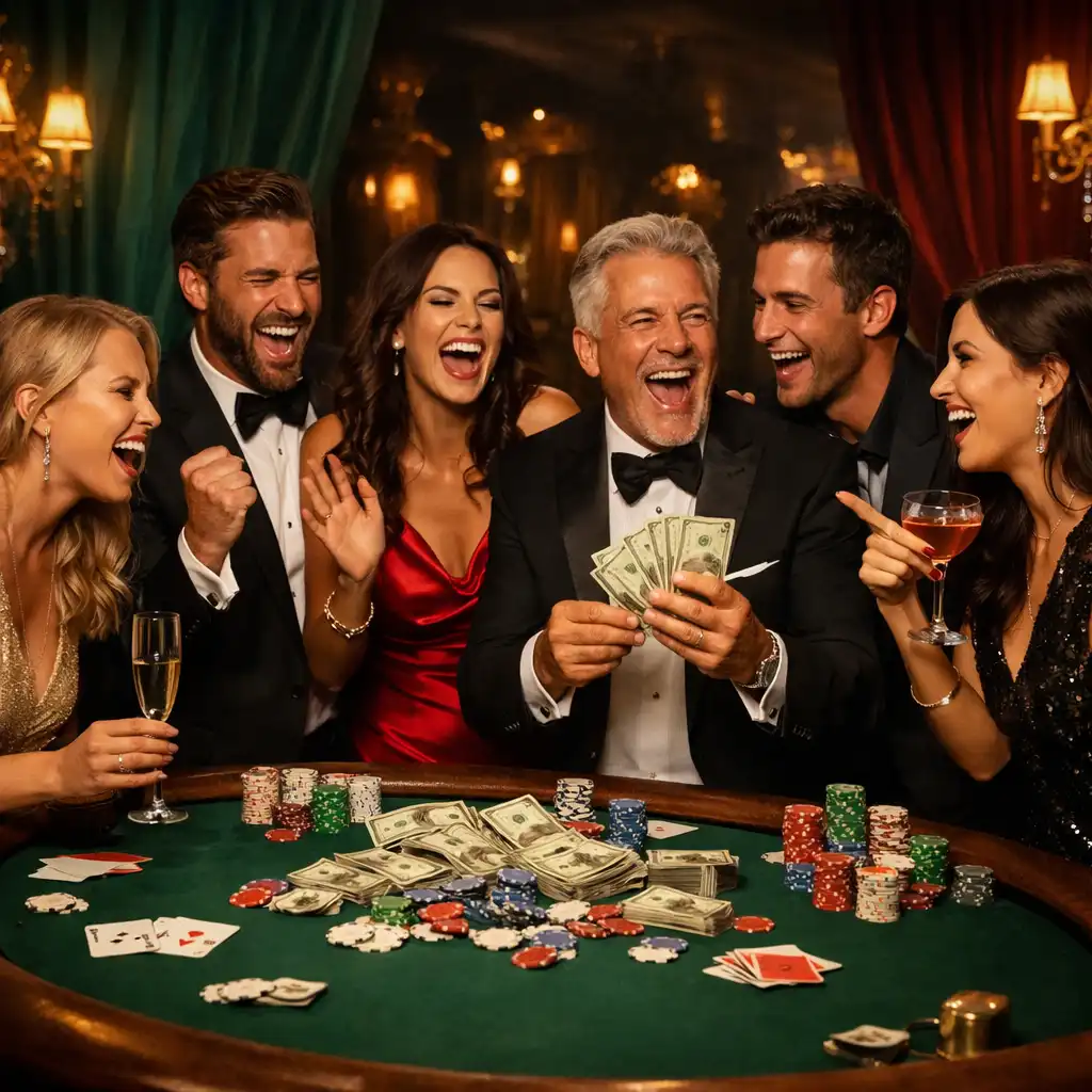 Grupowe zdjęcie uczestników wieczoru pokerowego HIPOLISH.PL